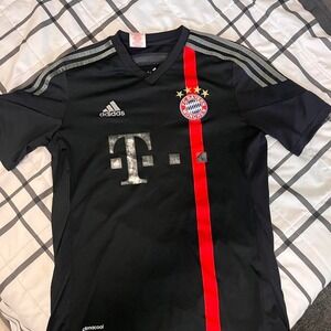 Adidas black & white Climacool football jersey XL kids